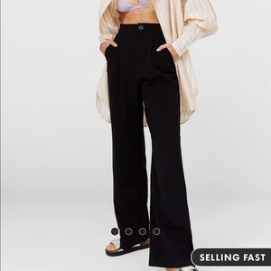 ASOS Stradivarius NEW Wide Leg Relaxed Dad Pants - Black - Sz 4